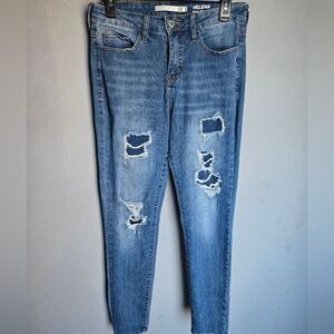 !it Jeans Distressed Skinny Jeans in Blue